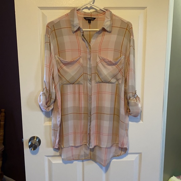 Express plaid button down shirt size M - Picture 10 of 10